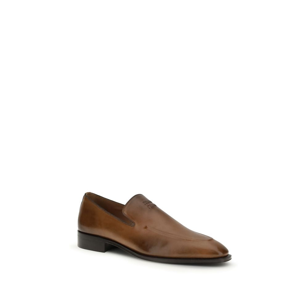 Mocassini slip-on in pelle di vitello marrone (Bos Taurus)