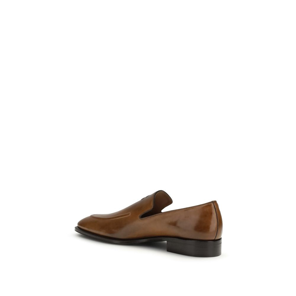 Mocassini slip-on in pelle di vitello marrone (Bos Taurus)