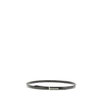 Black Leather Thin Belt