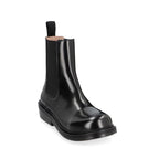 Black Calfskin Ankle Boots