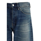 Blue Cotton Relaxed Fit Jeans