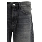 Black Cotton Relaxed Fit Jeans
