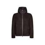 Braune Lammleder Shell-Jacke