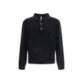 Polo shirt in black cotton
