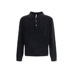 Polo shirt in black cotton