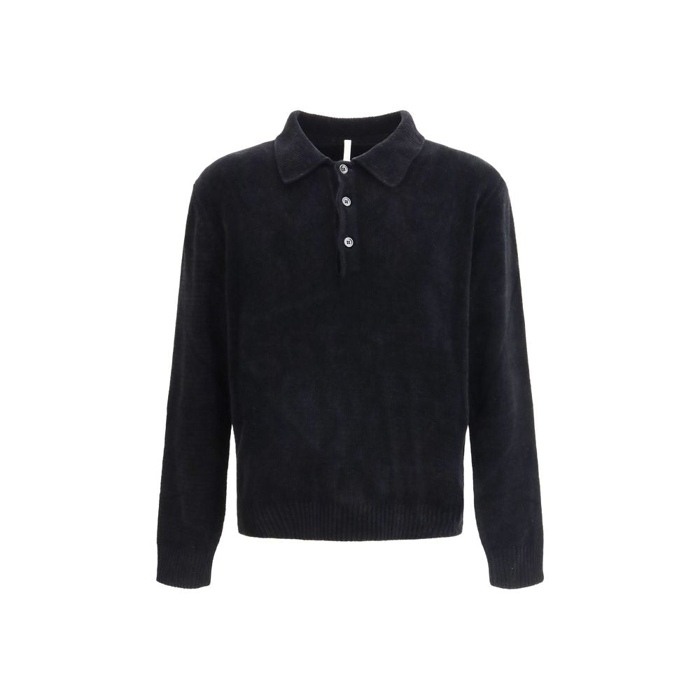 Polo shirt in black cotton