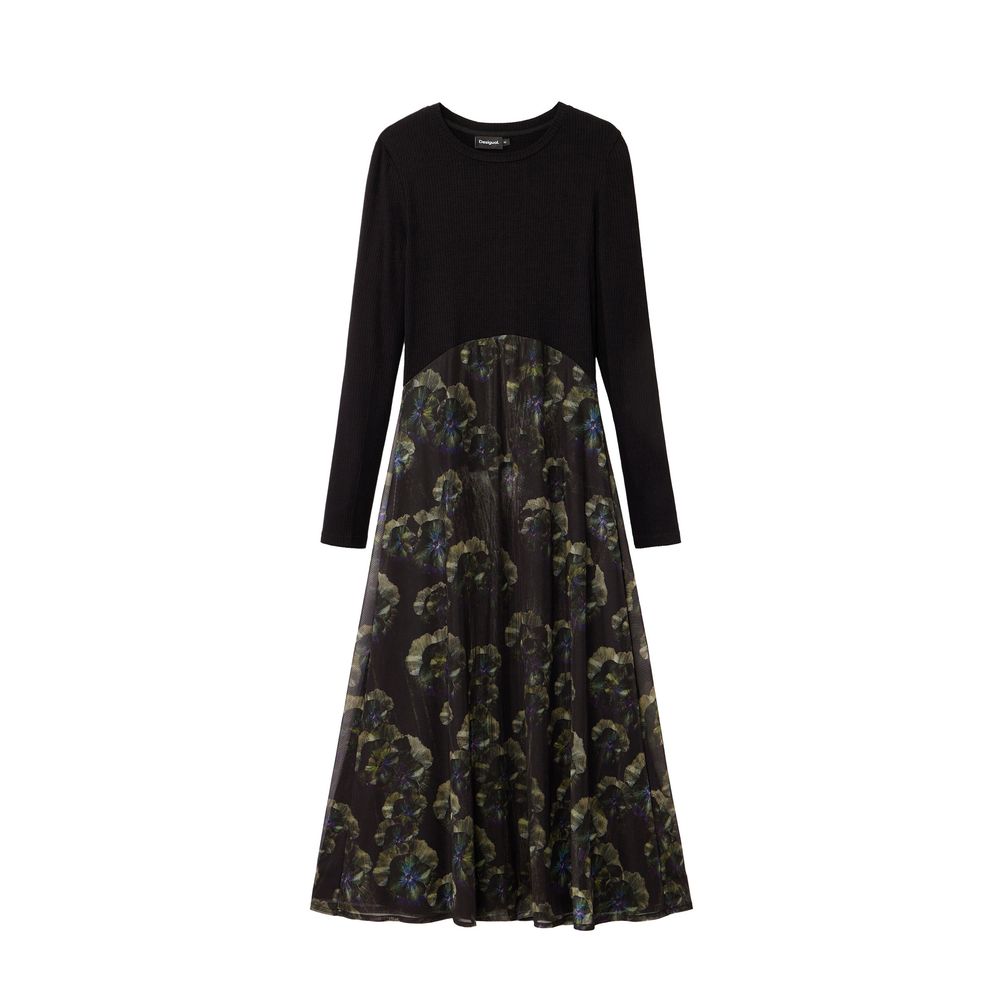 Schwarzes, legeres Kleid aus Polyester