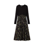 Schwarzes, legeres Kleid aus Polyester