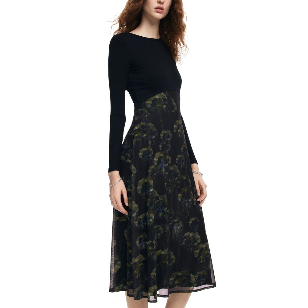 Schwarzes, legeres Kleid aus Polyester