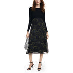 Schwarzes, legeres Kleid aus Polyester