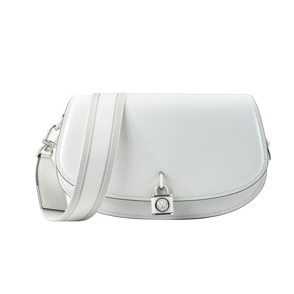 Borsa a tracolla in pelle bianca