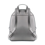 Gray Leather Backpack