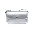 Borsa a spalla in pelle grigia