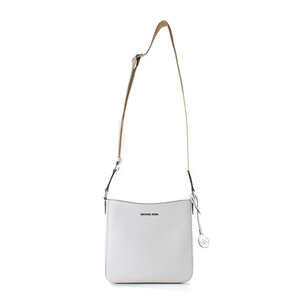 Weiße Schultertasche aus Leinen