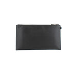 Schwarze Leder-Clutch