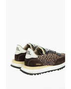 Braune Low-Top-Sneaker aus Leder