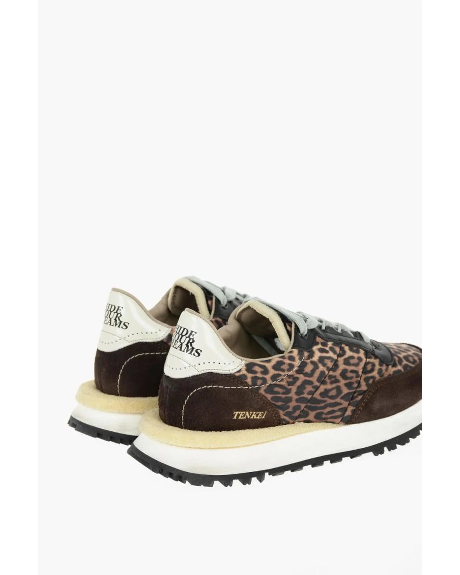 Braune Low-Top-Sneaker aus Leder