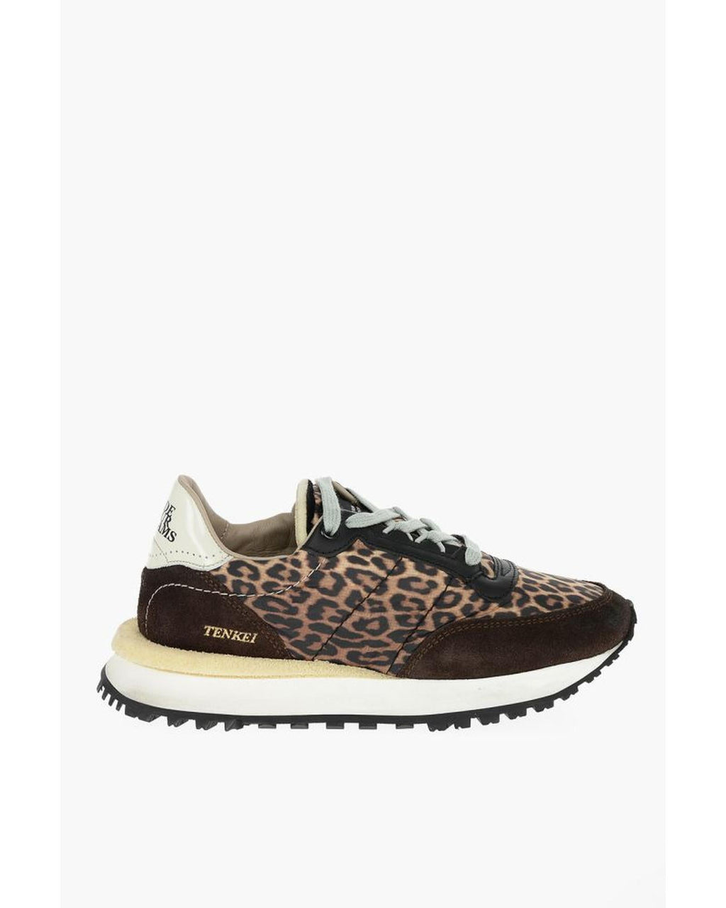 Braune Low-Top-Sneaker aus Leder