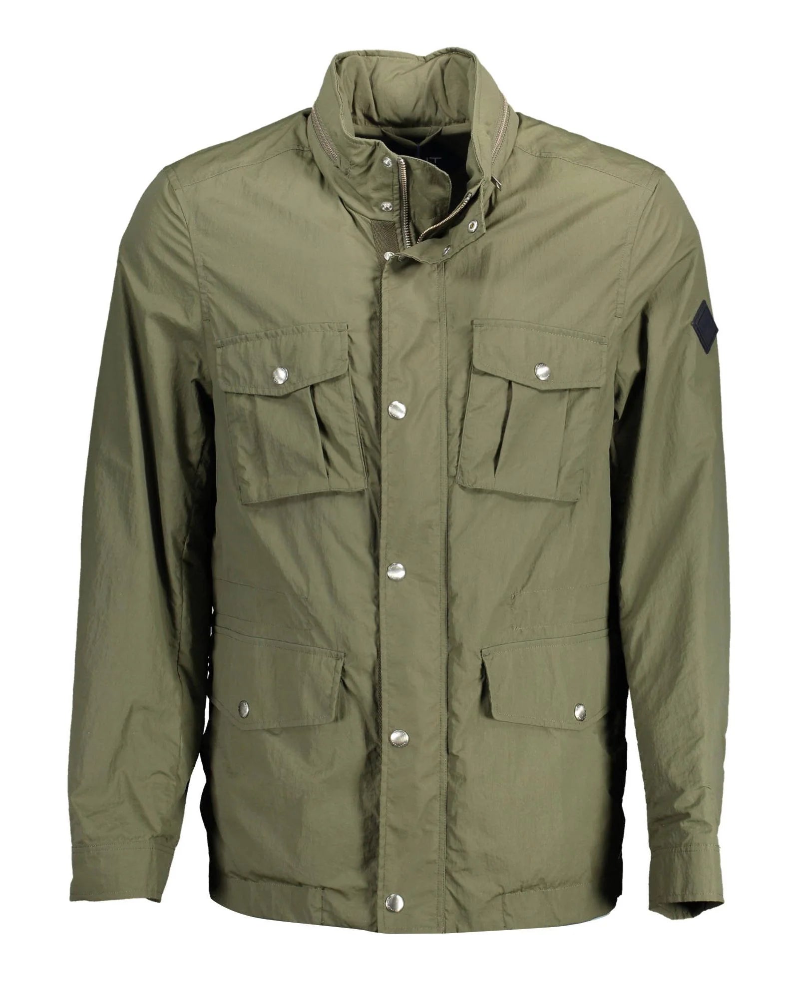 Braune Polyamid-Shell-Jacke