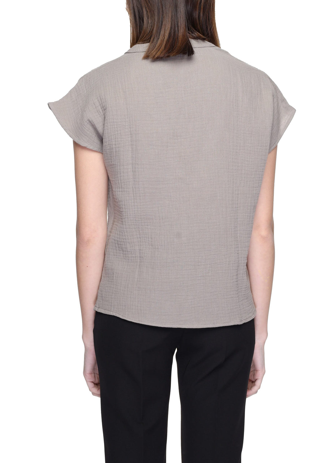 Beige Baumwollbluse