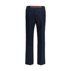 Blaue lässige Polyesterhose