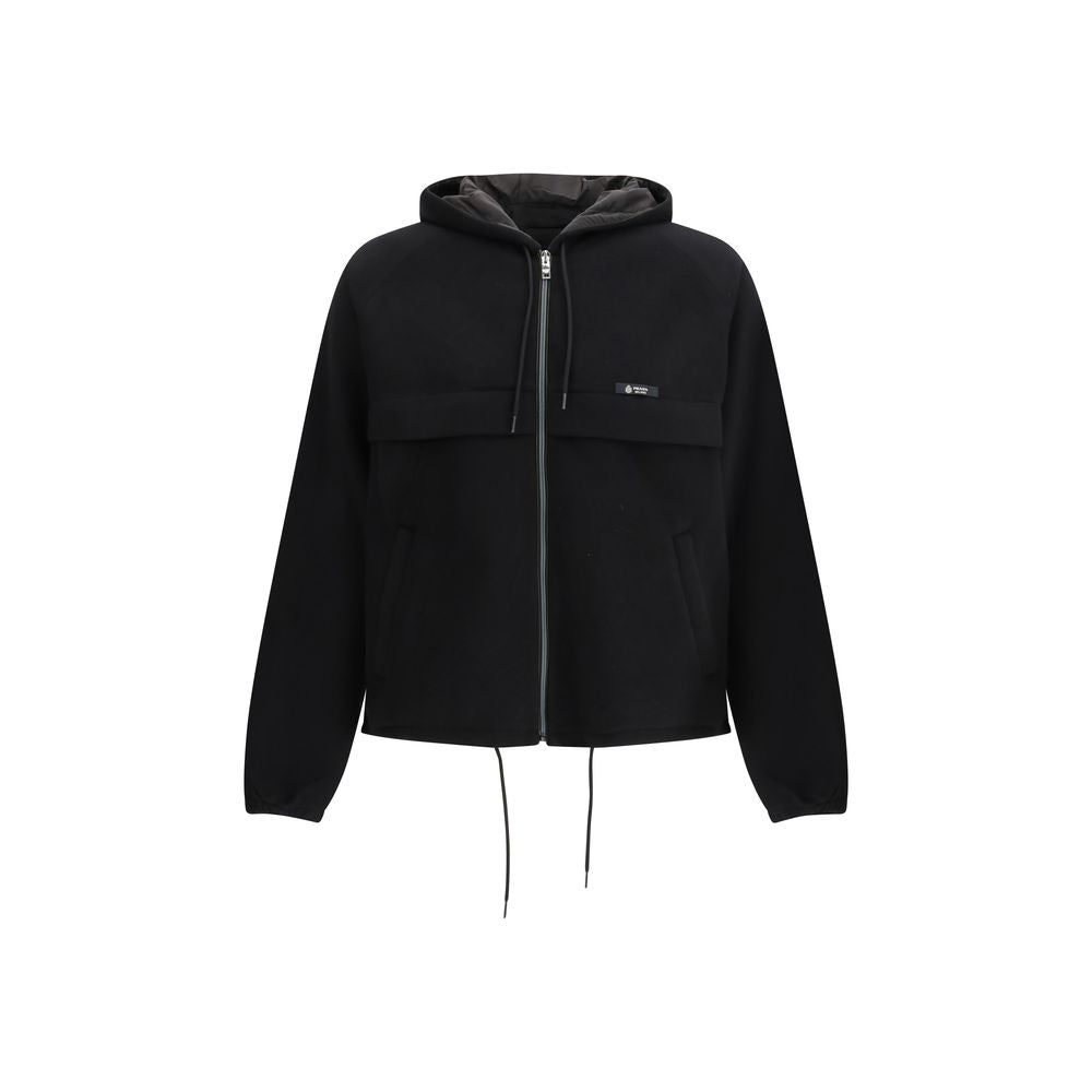 Schwarze Polyester-Shell-Jacke