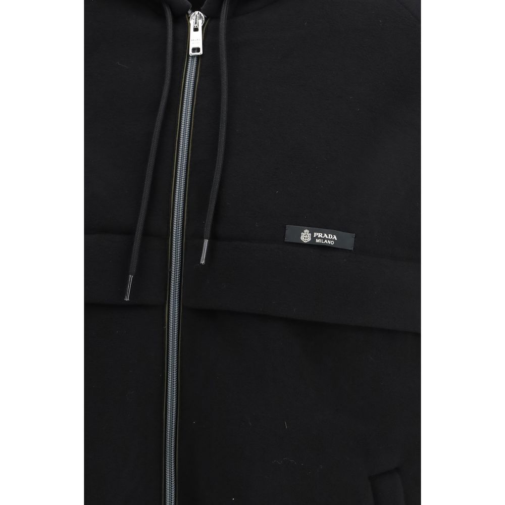 Schwarze Polyester-Shell-Jacke