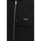 Schwarze Polyester-Shell-Jacke