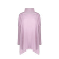 Lila Poncho aus Schurwolle