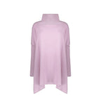 Lila Poncho aus Schurwolle