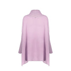 Lila Poncho aus Schurwolle