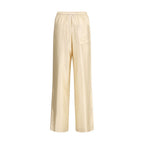 Beige Viskose-Freizeithose