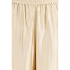 Beige Viskose-Freizeithose