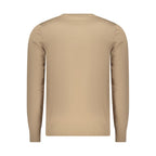 Beige Viscose Men Sweater