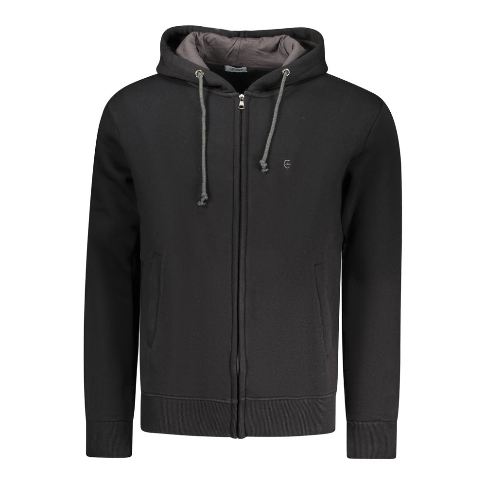 Herren-Kapuzenpullover aus schwarzer Baumwolle