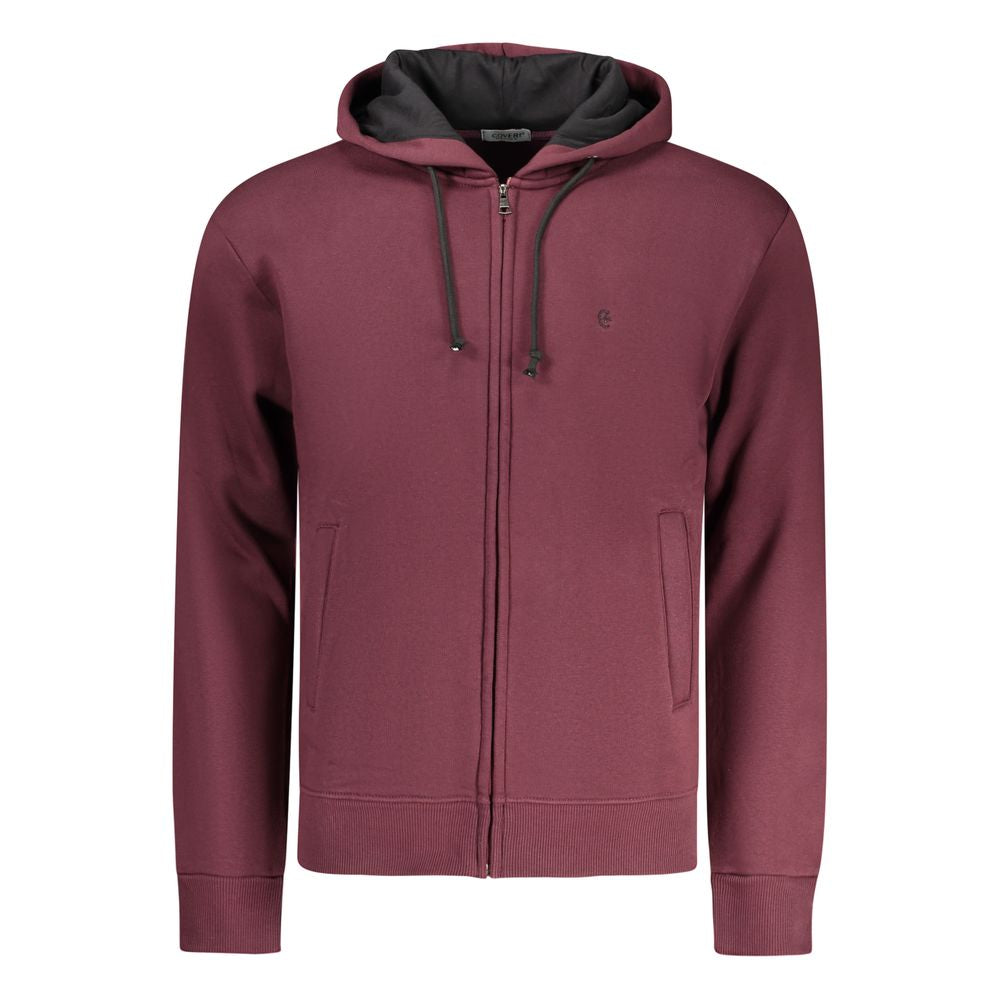 Rotes Kapuzen-Sweatshirt für Herren aus Baumwolle