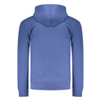 Blue Cotton Men's Hoodie Sweatshirt