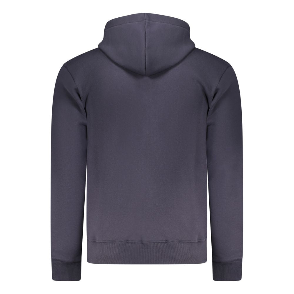Blauer Kapuzenpullover für Herren aus Baumwolle