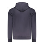Blauer Kapuzenpullover für Herren aus Baumwolle