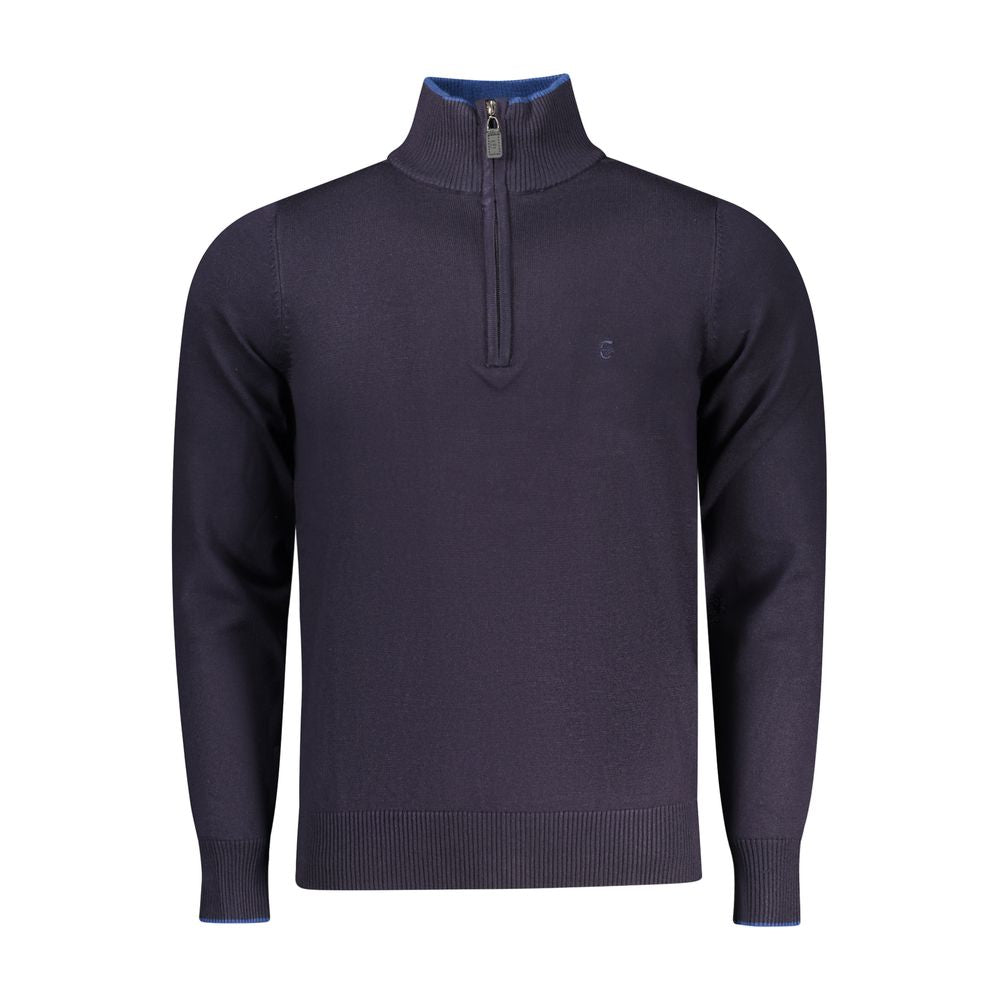 Blauer Viskose-Pullover für Herren