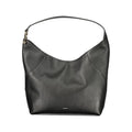 Schwarze Damen-Schultertasche aus Leder
