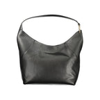 Schwarze Damen-Schultertasche aus Leder