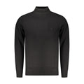 Schwarzes Viskose-Herren-T-Shirt