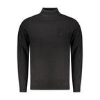 Schwarzes Viskose-Herren-T-Shirt
