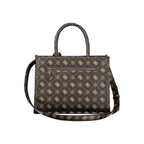 Braune Polyurethan-Damenhandtasche