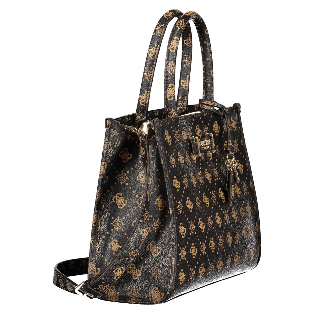 Braune Polyurethan-Damenhandtasche