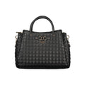 Schwarze Damenhandtasche aus Polyurethan