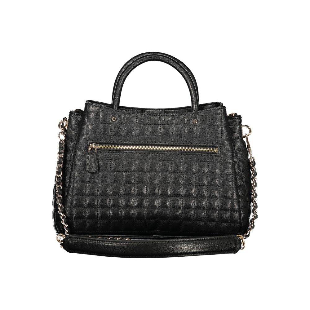 Schwarze Damenhandtasche aus Polyurethan