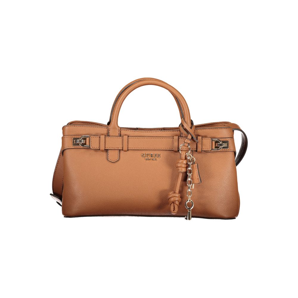 Damenhandtasche aus braunem Polyurethan