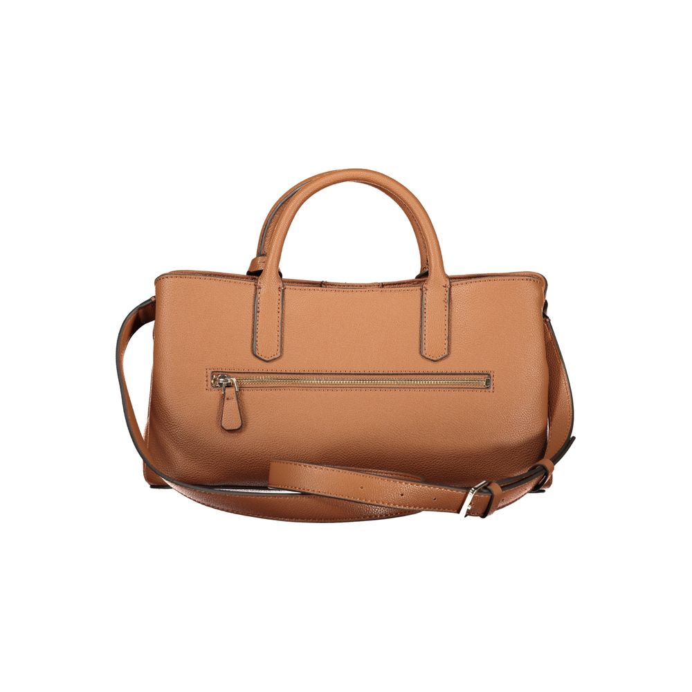 Damenhandtasche aus braunem Polyurethan